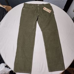 Levi's 502 Olive Night/Green Regular Taper Warp Stretch Corduroy Pants